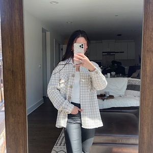 PLAID TWEED SHACKET (Small)